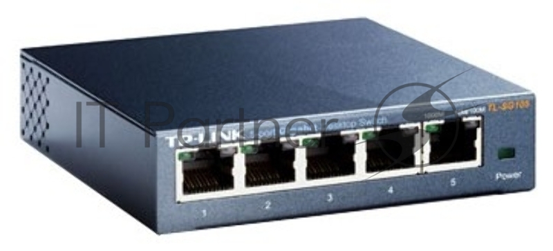 Коммутатор TP-Link SOHO TL-SG105 5-port Desktop Gigabit Switch, 5 10/100/1000M RJ45 ports, metal case