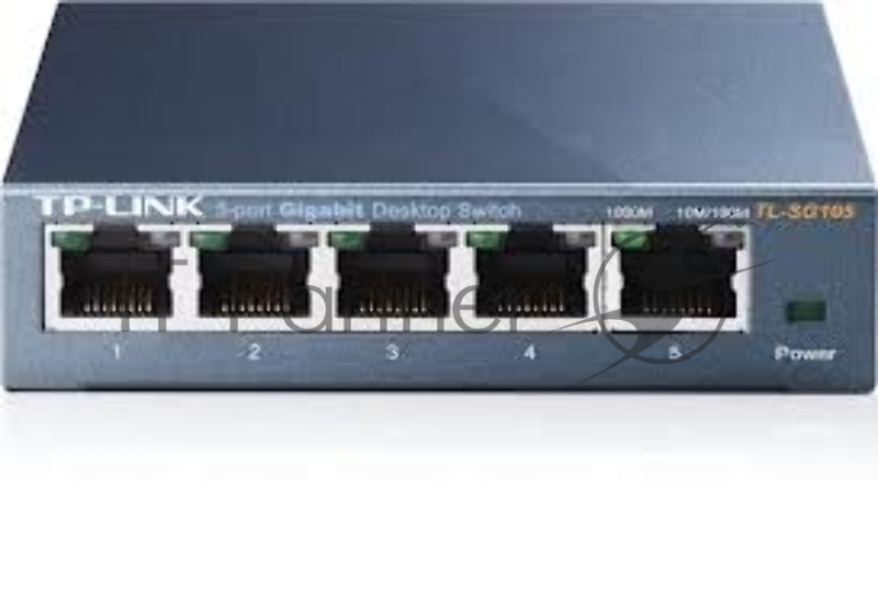Коммутатор TP-Link SOHO TL-SG105 5-port Desktop Gigabit Switch, 5 10/100/1000M RJ45 ports, metal case