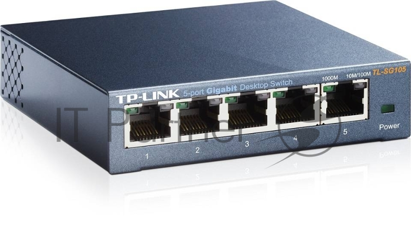 Коммутатор TP-Link SOHO TL-SG105 5-port Desktop Gigabit Switch, 5 10/100/1000M RJ45 ports, metal case