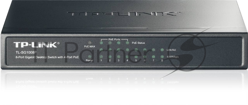 Коммутатор TP-Link SMB TL-SG1008P Коммутатор 8-port Gigabit Switch с 4 портами РоЕ