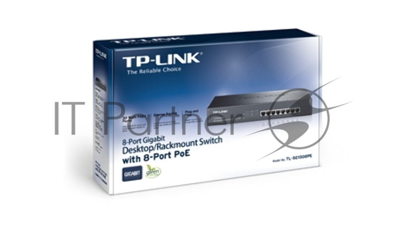 Коммутатор TP-Link SMB TL-SG1008P Коммутатор 8-port Gigabit Switch с 4 портами РоЕ