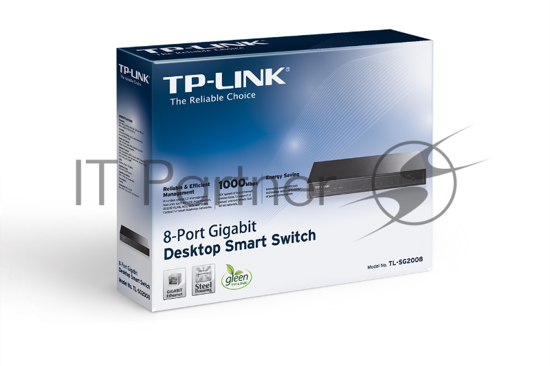 Сетевое оборудование TP-Link SMB TL-SG2008 8-port Pure-Gigabit Desktop Smart Switch, 8 10/100/1000Mbps RJ45 ports, Tag-based VLAN, STP/RSTP/MSTP, IGMP V1/V2/V3 Snooping, DHCP Filtering, 802.1P Qos, Rate Limiting, Voice VLAN,