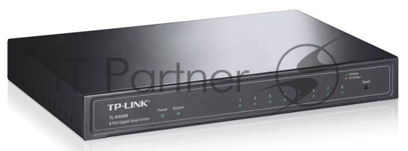 Сетевое оборудование TP-Link SMB TL-SG2008 8-port Pure-Gigabit Desktop Smart Switch, 8 10/100/1000Mbps RJ45 ports, Tag-based VLAN, STP/RSTP/MSTP, IGMP V1/V2/V3 Snooping, DHCP Filtering, 802.1P Qos, Rate Limiting, Voice VLAN,