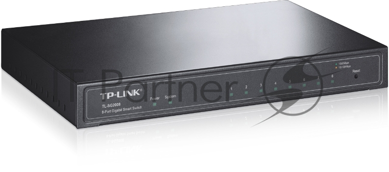 Сетевое оборудование TP-Link SMB TL-SG2008 8-port Pure-Gigabit Desktop Smart Switch, 8 10/100/1000Mbps RJ45 ports, Tag-based VLAN, STP/RSTP/MSTP, IGMP V1/V2/V3 Snooping, DHCP Filtering, 802.1P Qos, Rate Limiting, Voice VLAN,
