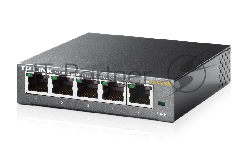 Сетевой коммутатор TP-Link SMB TL-SG105E 5-Port Gigabit Desktop Easy Smart Switch, 5 10/100/1000Mbps RJ45 ports, MTU/Port/Tag-based VLAN, QoS, IGMP Snooping