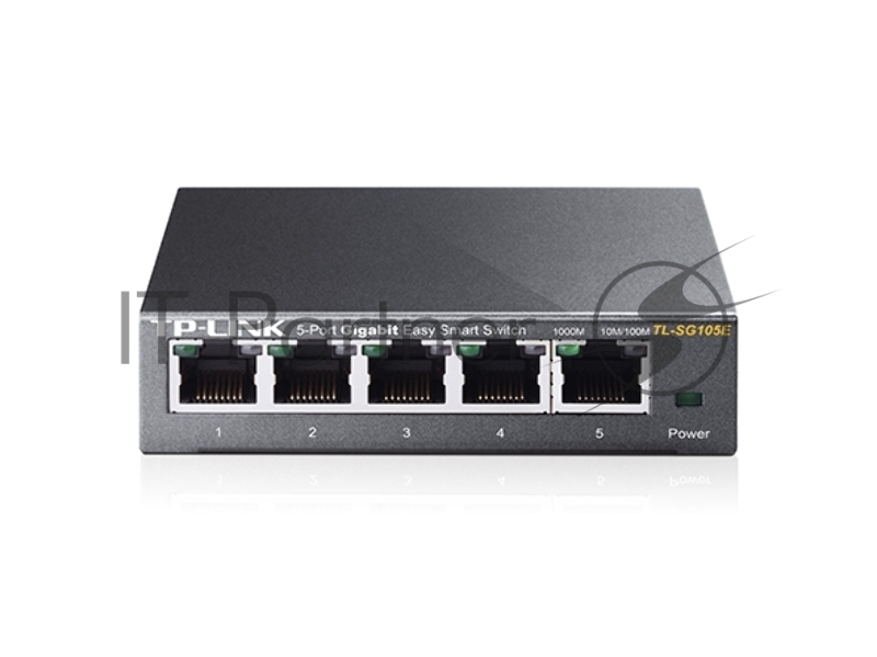 Сетевой коммутатор TP-Link SMB TL-SG105E 5-Port Gigabit Desktop Easy Smart Switch, 5 10/100/1000Mbps RJ45 ports, MTU/Port/Tag-based VLAN, QoS, IGMP Snooping
