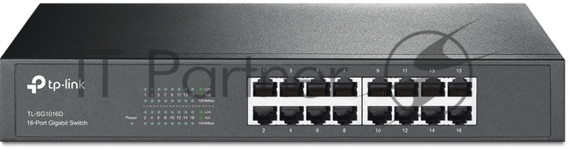 Коммутатор TP-Link SMB TL-SG1016D неуправляемый настольный/19U 16x10/100/1000BASE-T