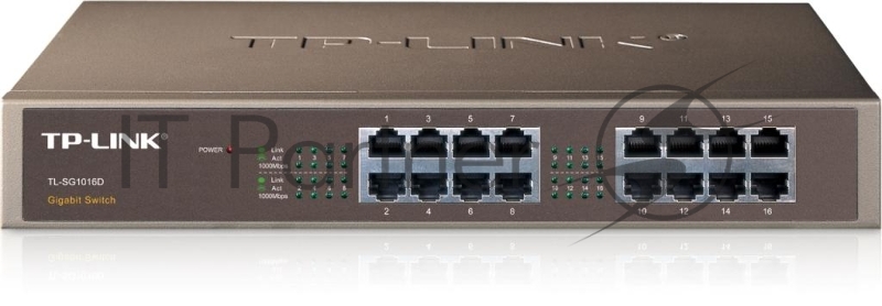 Коммутатор TP-Link SMB TL-SG1016D неуправляемый настольный/19U 16x10/100/1000BASE-T