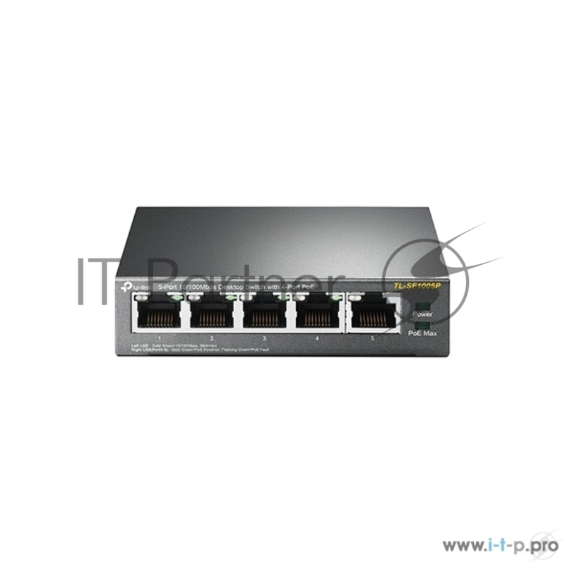 Коммутатор TP-Link SMB TL-SF1005P 5-портовый 10/100 Мбит/с настольный коммутатор с 4 портами PoE