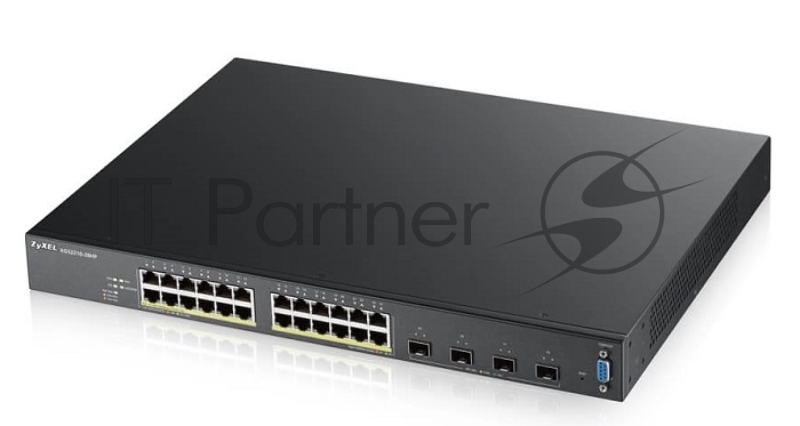 Коммутатор ZYXEL XGS2210-28HP, 24 port Gigabit L2 managed PoE+ switch, 375 Watt, 4x 10G