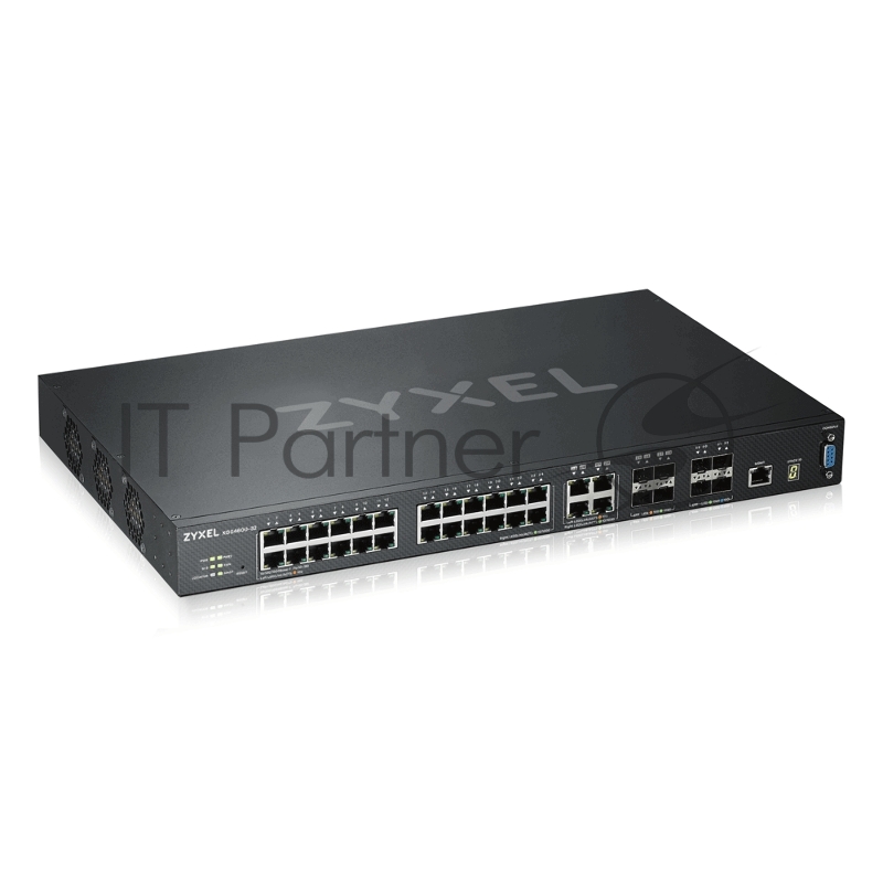 Коммутатор ZYXEL ZYXEL XGS4600-32 L3 Managed Switch, 28 port Gig and 4x 10G SFP+, stackable, dual PSU