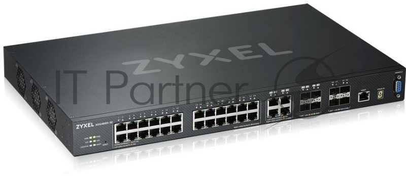 Коммутатор ZYXEL ZYXEL XGS4600-32 L3 Managed Switch, 28 port Gig and 4x 10G SFP+, stackable, dual PSU
