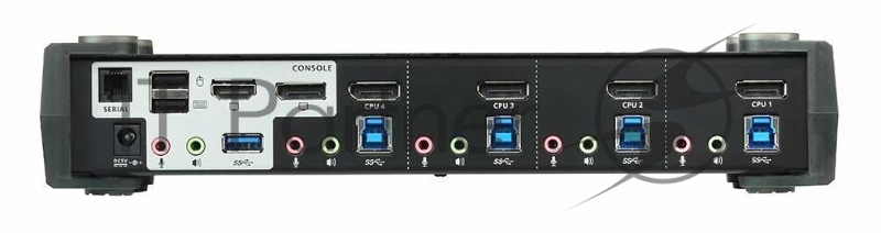 Коммутатор 4-портовый, USB 3.0, DisplayPort, KVMP-коммутатор с поддержкой 4K 4-портовый, USB 3.0, DisplayPort, KVM-коммутатор с поддержкой 4K