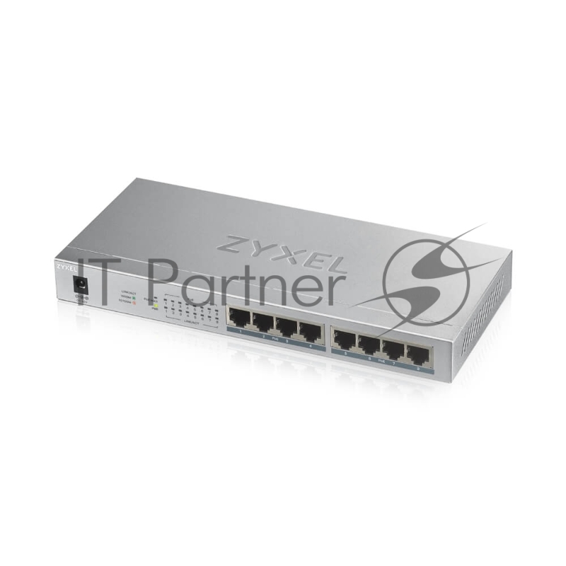 Коммутатор Zyxel GS1008HP Switch PoE +, 8xGE PoE +, tabletop, metal, silent, budget PoE 60 W