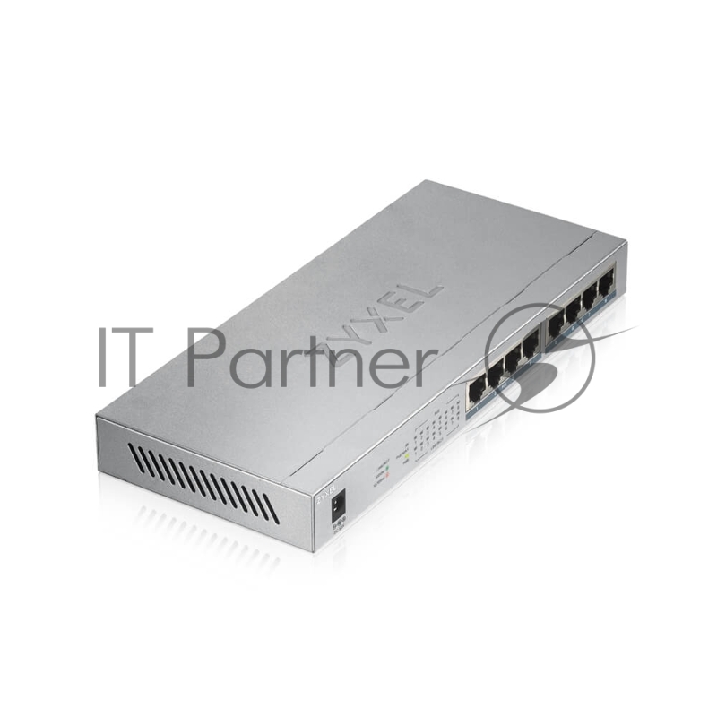 Коммутатор Zyxel GS1008HP Switch PoE +, 8xGE PoE +, tabletop, metal, silent, budget PoE 60 W