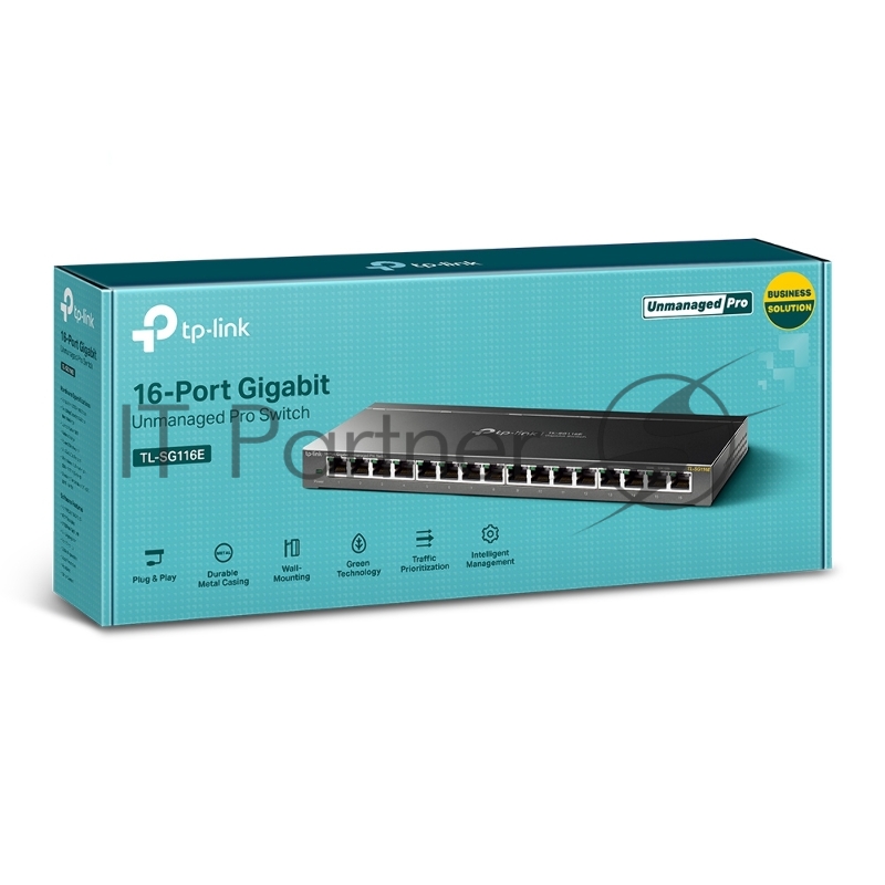 Сетевой коммутатор TP-Link 16-Port Gigabit Easy Smart Switch, 16 Gigabit RJ45 Ports, Desktop Steel Case, MTU/Port/Tag-based VLAN, QoS, IGMP Snooping, Web/Utility Management