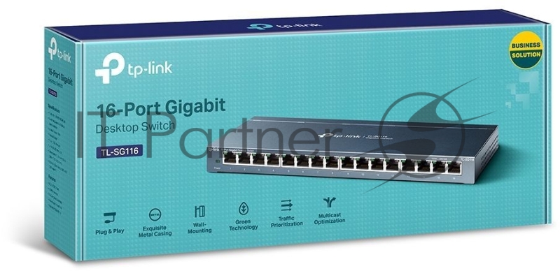Коммутатор TP-LINK TL-SG116 16-портовый гигабитный настольный коммутатор