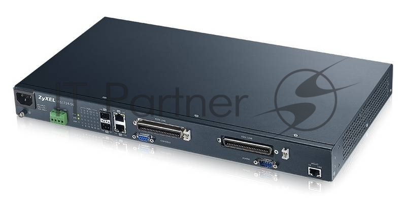 Коммутатор ZYXEL DSL VES1724-56B2 VDSL2 DSLAM, FANLESS, STANDARD, EU TYPE, ROHS 24-port Annex A VDSL2 30a/17a DSLAM with AC and DC power input, Fanless, VDSL2 bonding, IPv6 support