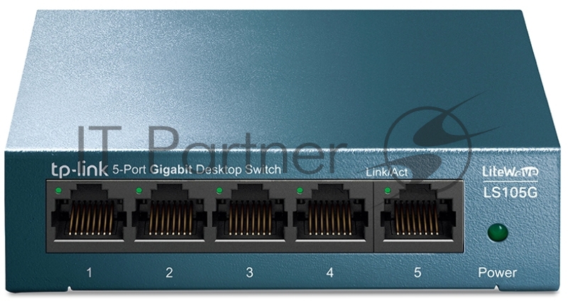 Коммутатор TP-Link 5 ports Giga Unmanagement switch, 5 10/100/1000Mbps RJ-45 ports, metal shell, desktop and wall mountable, plug and play, support 802.1p QoS, power saving