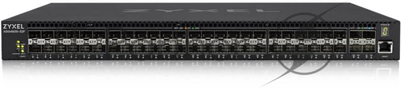 Коммутатор ZYXELXGS4600-52F AC L3 Managed Switch, 48 port Gig SFP, 4 dual pers. and 4x 10G SFP+, stackable, dual PSU AC