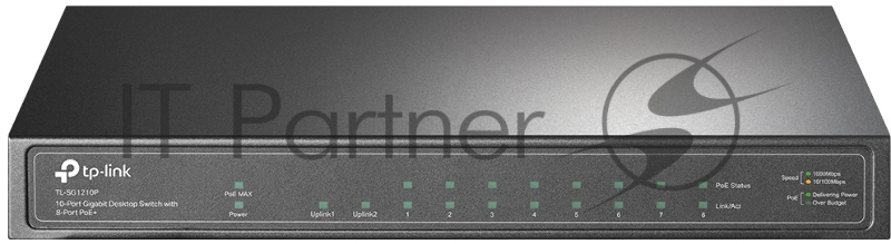 Коммутатор TP-Link TL-SG1210P 10-портовый гигабитный настольный с 8 портами PoE+ SMB