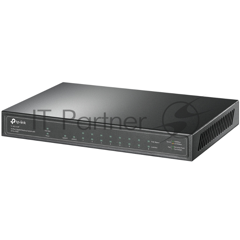 Коммутатор TP-Link TL-SG1210P 10-портовый гигабитный настольный с 8 портами PoE+ SMB