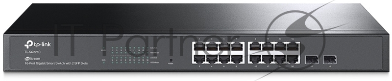 Коммутатор TP-Link Jetstream 16-port gigabit smart switch with 2-gigabit uplink ports