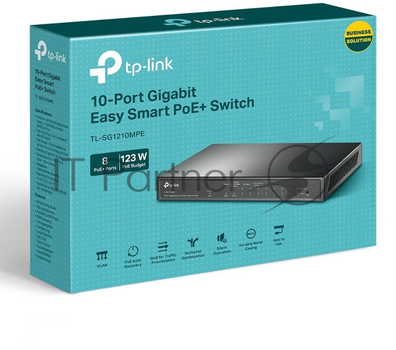 Коммутатор TP-Link TL-SG1210MPE Easy Smart 10-портовый гигабитный с 8 портами PoE+