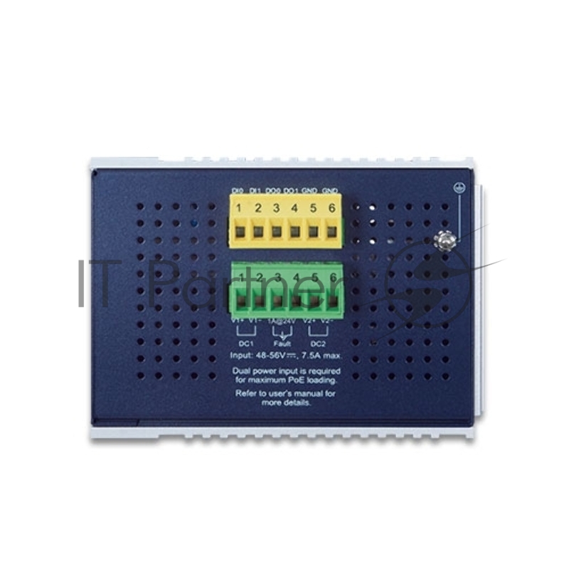 Коммутатор PLANET IGS-6325-16P4S IP30 DIN-rail Industrial L3 16-Port 10/100/1000T 802.3at PoE + 4-port 1G/2.5G SFP Full Managed Switch (-40 to 75 C, dual redundant power input on 48~56VDC terminal block, DIDO, ERPS Ring, 1588, Modbus TCP, ONVIF, Cybe