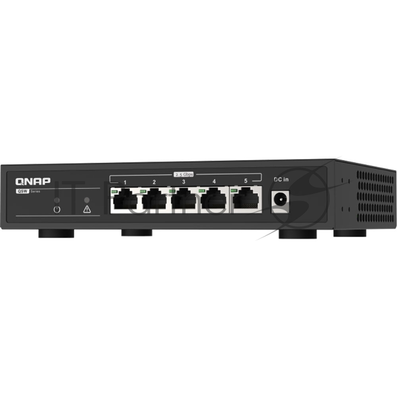 Коммутатор QNAP QSW-1105-5T 5-Port RJ-45 Unmanaged 2.5Gbps fanless switch, Switching Capacity 25Gbps