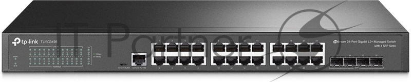 Коммутатор JetStream™ 24-port Gigabit L2/L2+ Managed Switch with 4 SFP slots, support SDN controller, 1U