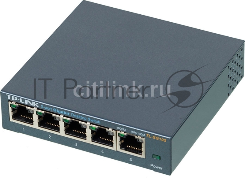 Настольный коммутатор TP-Link TL-SG105S 5-портовый 10/100/1000 Мбит/с