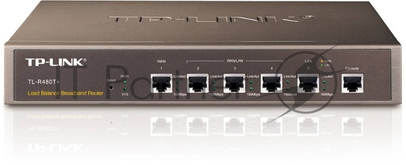 Маршрутизатор TP-Link SMB TL-R480T+ Роутер для ср.бизнеса 1WAN+4LAN 10/100Mb/s,Intel IXP 266MHz, Firewall,NAT,VPN