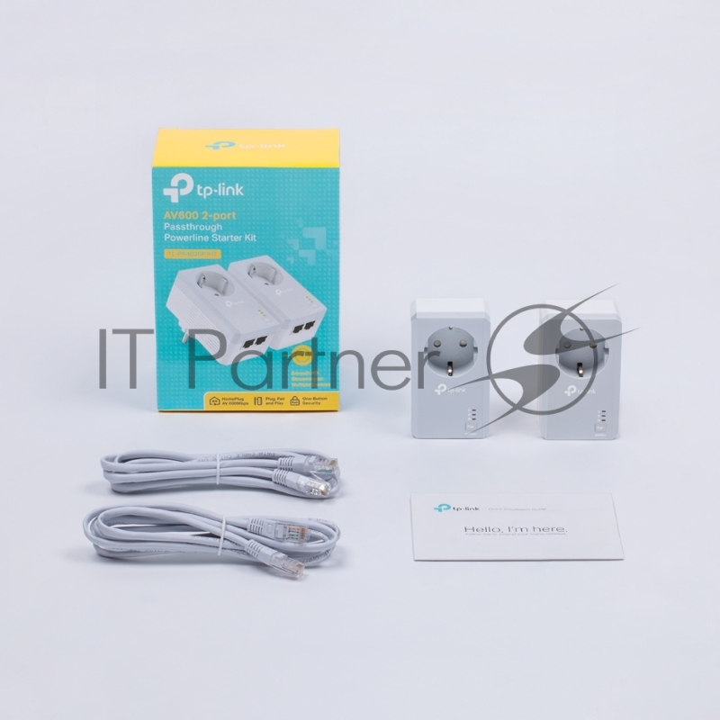 Сетевой адаптер TP-Link TL-PA4020PKIT Сетевое оборудование / PowerLine / Ethernet adapter / TP-Link / TL-PA4020PKIT / 500Mbps, 2 Ethernet порта, розетка, 2 шт в упаковке, 100Mbps Fast Ethernet, HomePlug AV