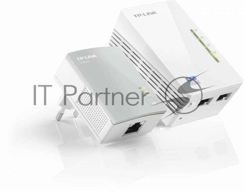 Сетевой адаптер TP-Link TL-WPA4220KIT Комплект адаптеров Powerline стандарта AV500 с функцией усилителя беспроводного сигнала до 300 Мбит/с