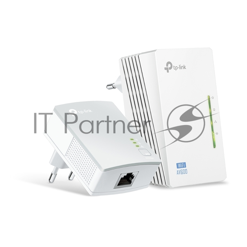 Сетевой адаптер TP-Link TL-WPA4220KIT Комплект адаптеров Powerline стандарта AV500 с функцией усилителя беспроводного сигнала до 300 Мбит/с