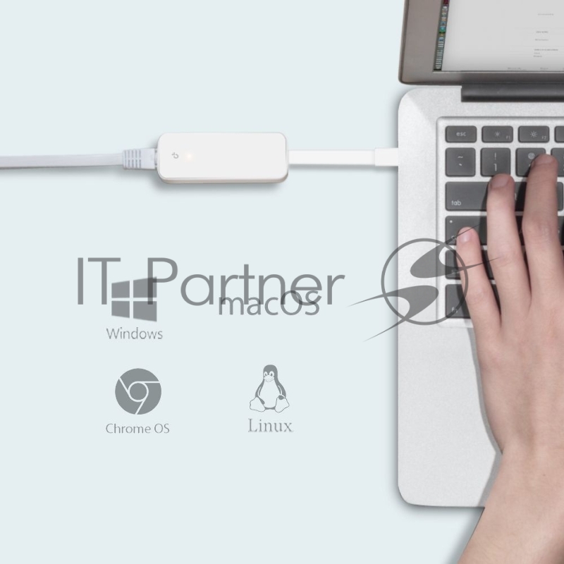 Сетевой адаптер TP-Link UE300C USB Type-C to RJ45 Gigabit Ethernet Network Adapter, USB 3.0 port, 10/100/1000 RJ45 port, Foldable,Portable and Lightweight design, Plug and Play