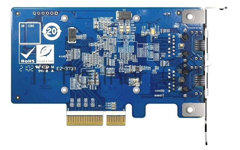 Сетевая карта QNAP QXG-10G2T-X710 LAN Expansion Card, PCIe Gen 3, Two 10GbE (10G / 5G / 2.5G / 1G / 100M)) Ports with SR-IOV and iSCSI, Block-based, Supports Multiple Virtual Disk Modes