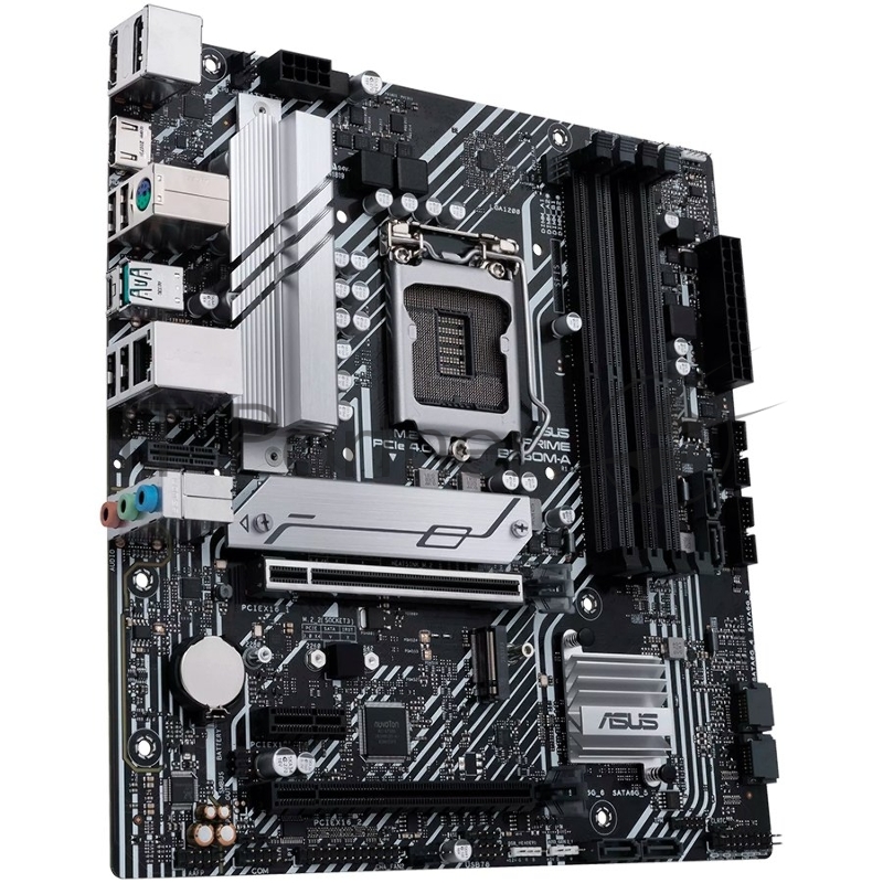 Материнская плата ASUS PRIME B560M-A, LGA1200, B560, 4*DDR4, DP+ 2* HDMI, SATA3 + RAID, Audio, Gb LAN, USB 3.2*6, USB 2.0*6, COM*1 header, LPT*1 header (w/o cable), mATX 90MB17A0-M0EAY0