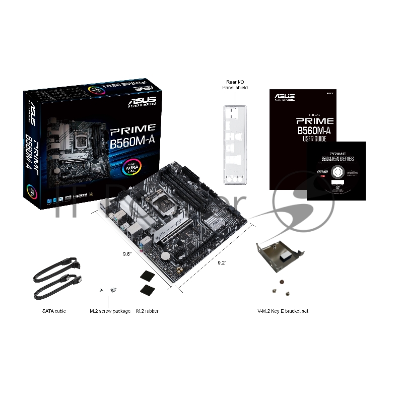 Материнская плата ASUS PRIME B560M-A, LGA1200, B560, 4*DDR4, DP+ 2* HDMI, SATA3 + RAID, Audio, Gb LAN, USB 3.2*6, USB 2.0*6, COM*1 header, LPT*1 header (w/o cable), mATX 90MB17A0-M0EAY0
