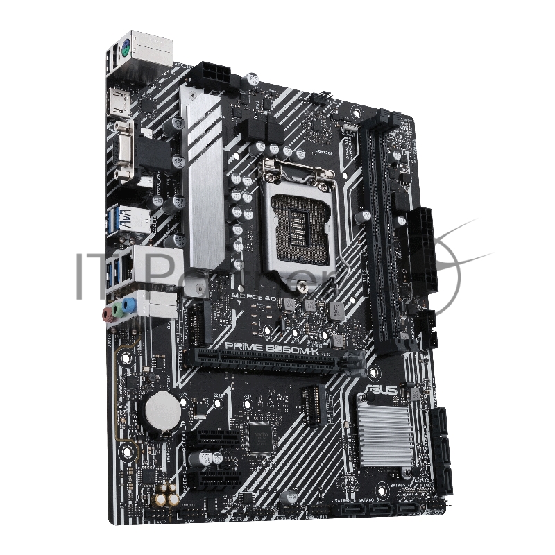 Материнская плата ASUS PRIME B560M-K, LGA1200, B560, 2*DDR4, D-Sub + HDMI, 6 x SATA 6Gb/s, Audio, Gb LAN, USB 3.2*6, USB 2.0*6, COM*1 header (w/o cable), mATX