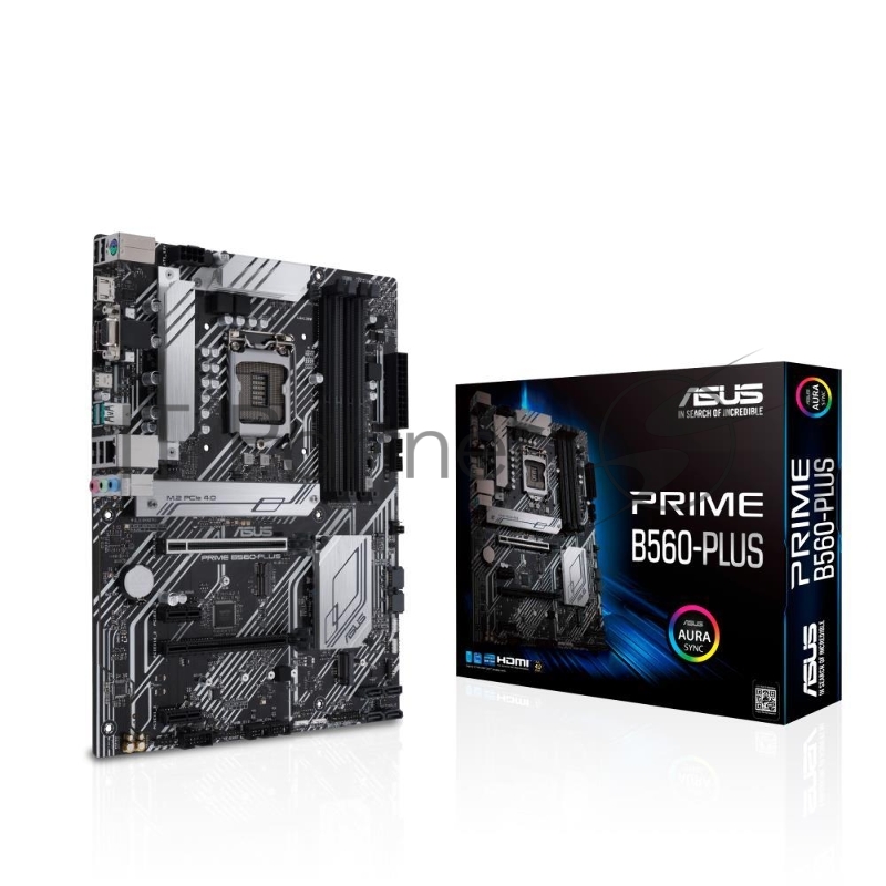 Материнская плата ASUS PRIME B560-PLUS, LGA1200, B560, 4*DDR4, DP+ DVI + HDMI, CrossFireX, SATA3 + RAID, Audio, Gb LAN, USB 3.2*6, USB 2.0*6, COM*1 header (w/o cable), ATX 90MB16N0-M0EAY0
