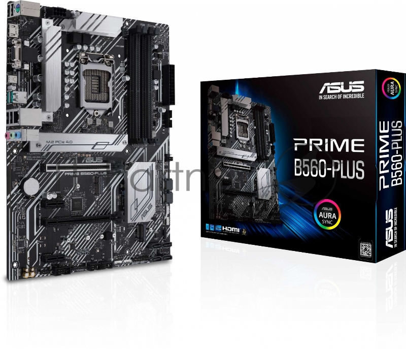 Материнская плата ASUS PRIME B560-PLUS, LGA1200, B560, 4*DDR4, DP+ DVI + HDMI, CrossFireX, SATA3 + RAID, Audio, Gb LAN, USB 3.2*6, USB 2.0*6, COM*1 header (w/o cable), ATX 90MB16N0-M0EAY0