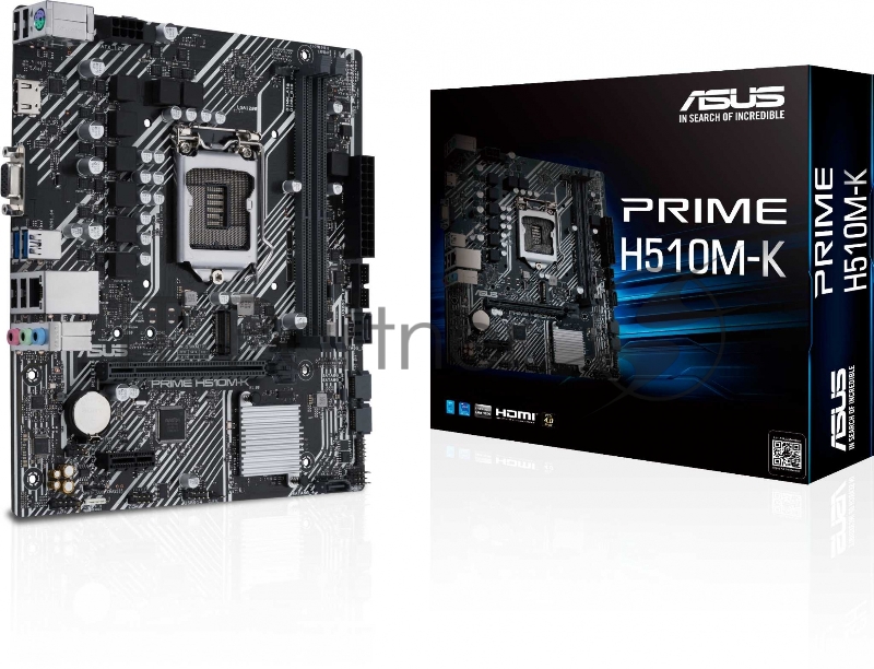 Материнская плата ASUS PRIME H510M-K, LGA1200, H510, 2*DDR4, D-Sub + HDMI, SATA3, Audio, Gb LAN, USB 3.2, USB 2.0, COM*1 header (w/o cable),mATX 90MB17N0-M0EAY0