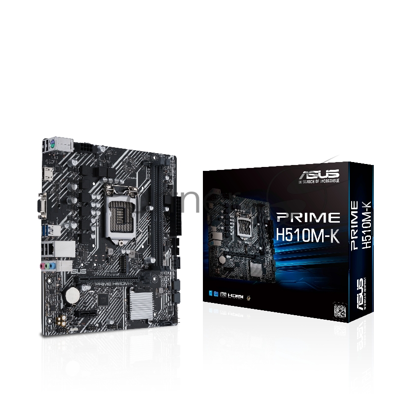 Материнская плата ASUS PRIME H510M-K, LGA1200, H510, 2*DDR4, D-Sub + HDMI, SATA3, Audio, Gb LAN, USB 3.2, USB 2.0, COM*1 header (w/o cable),mATX 90MB17N0-M0EAY0