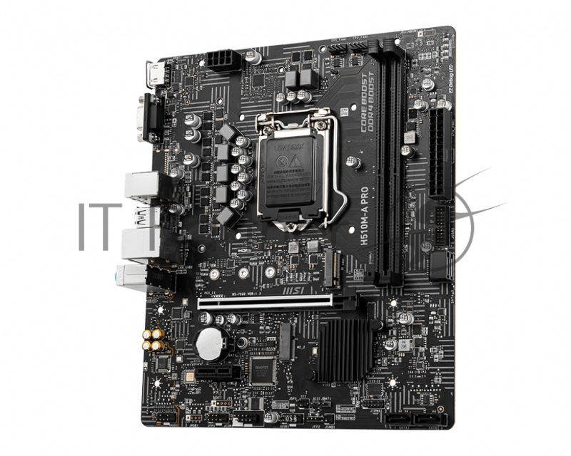Материнская плата MSI H510M-A PRO mATX Socket 1200, Intel®H510, 2xDDR4-3200, HDMI+VGA, 1xPCI-Ex16, 1xPCI-Ex1, 4xSATA3, 2xM.2, 8 Ch Audio, GLan, (4+2)xUSB2.0, (2+2)xUSB3.2