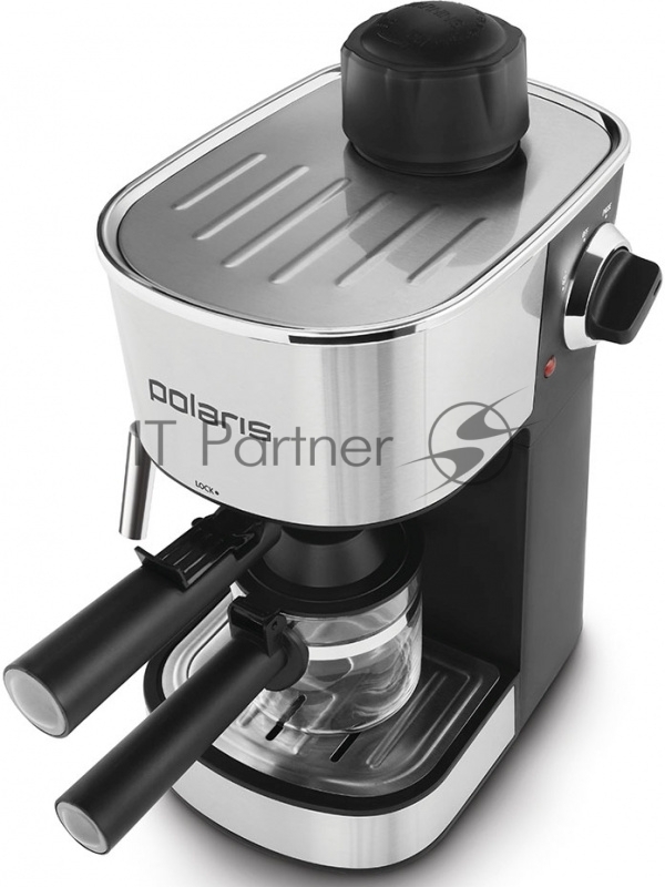 Кофеварка Polaris PCM 4008AL 800Вт нержавеющая сталь/черный