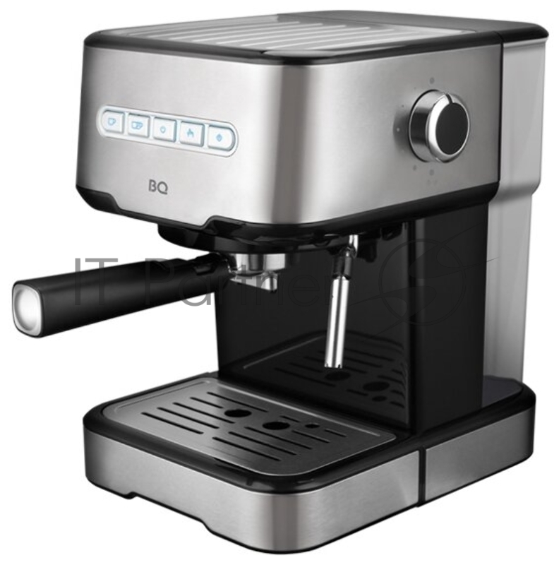 Кофеварка эспрессо (рожковая) BQ CM8000, Итальянская помпа Ulka, Давление 15 бар, Защита от перегрева, Съемный поддон для сбора жидкости, Резервуар для воды 1.5 л, Мерная ложка и два фильтра (на 1 и 2 чашки) в комплекте, Многоразовый фильтр, Мощность