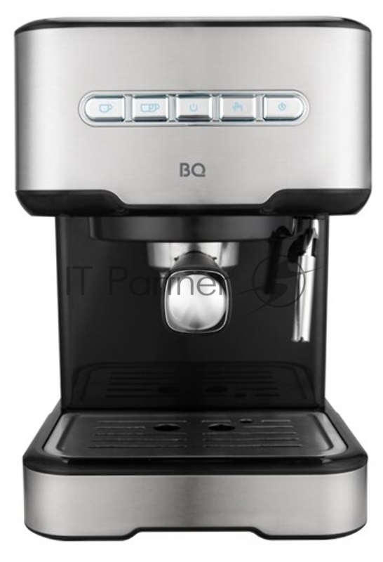 Кофеварка эспрессо (рожковая) BQ CM8000, Итальянская помпа Ulka, Давление 15 бар, Защита от перегрева, Съемный поддон для сбора жидкости, Резервуар для воды 1.5 л, Мерная ложка и два фильтра (на 1 и 2 чашки) в комплекте, Многоразовый фильтр, Мощность