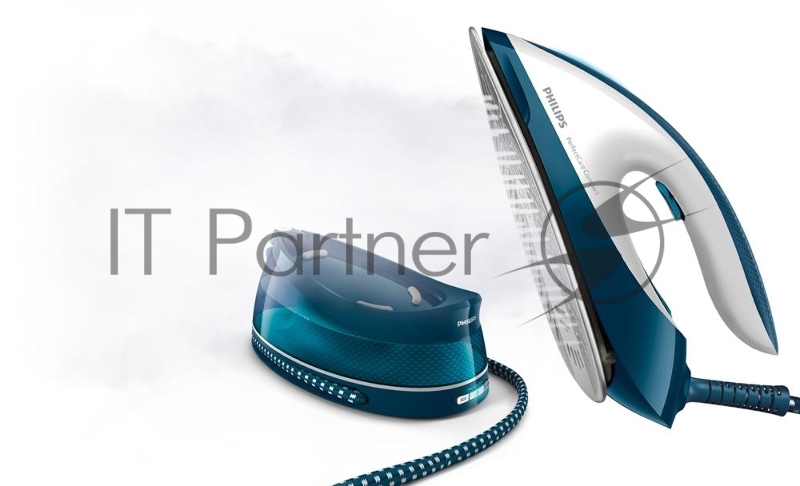 Парогенератор Philips Парогенератор Philips/ Парогенератор, 2400 Вт, удар 400 г, пар 120 г/мин, 6,5 бар, SteamGlide, OptimalTEMP, автоотключение